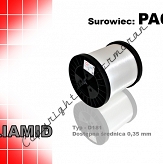 Żyłka techniczna 0,35 mm, szpula 2 kg, nawój 9 000 m, Poliamid PA66 typu D181 ze szpulą FB200